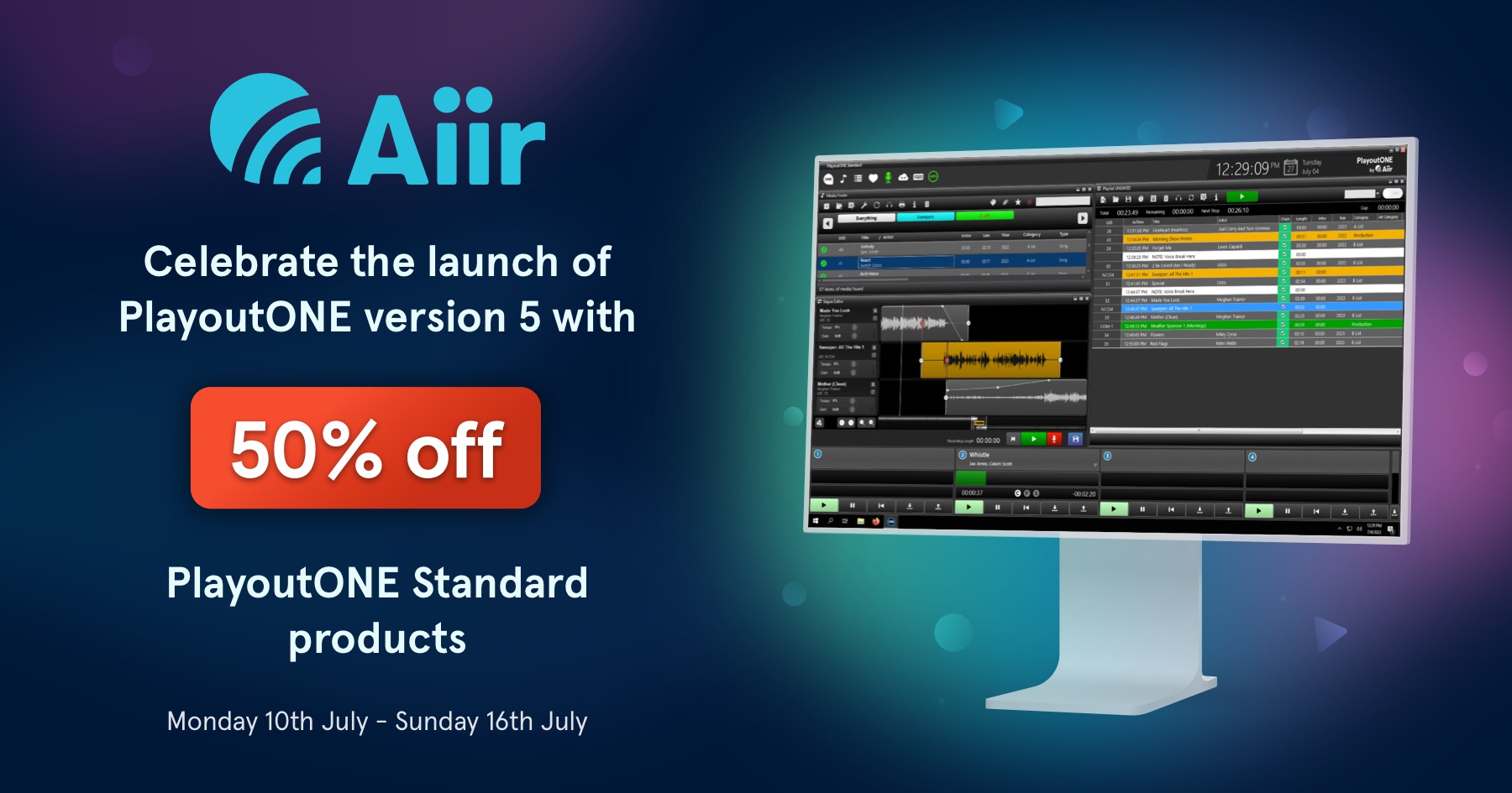 50% off Standard Products from Monday 10th July to Sunday 16th July