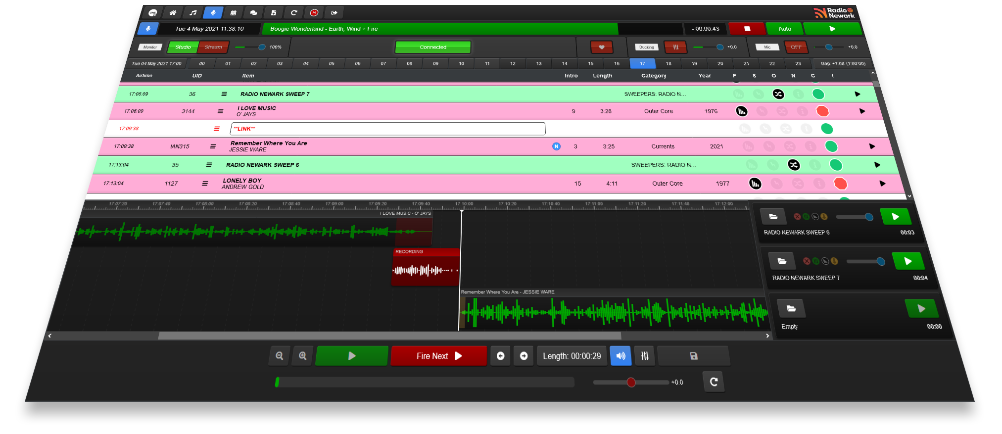 WebVT from PlayoutONE Voice Track and broadcast live with LiveMIC in a web browser